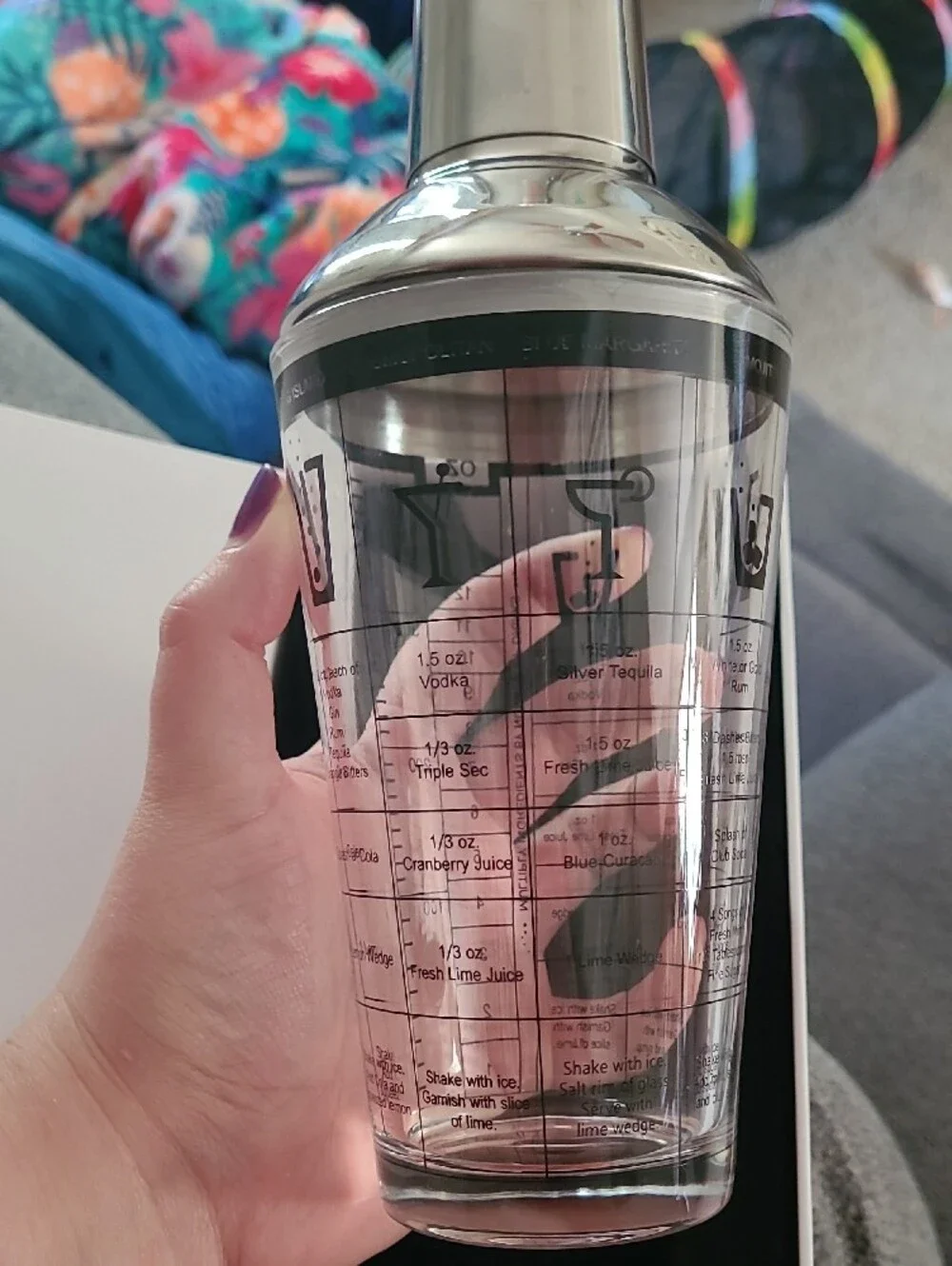 S1 Stainless Steel & Glass Cocktail Shaker — Silver/Glass